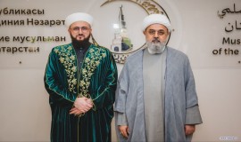 دیدار دکتر شهریاری، دبیر کل مجمع جهانی تقریب مذاهب اسلامی و شیخ کامل سمیع الله مفتی اعظم قازان 29/2/1403