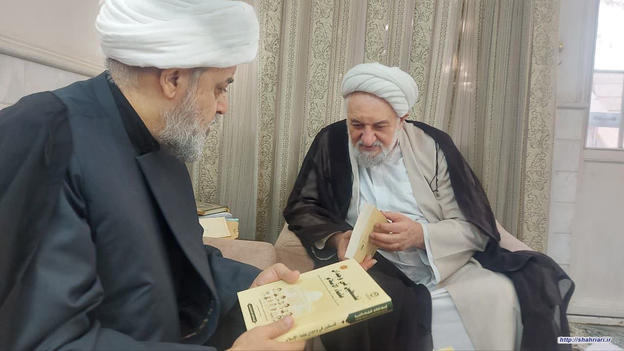 دیدار حجت السلام والمسلمین دکتر شهریاری با آیت‌الله واعظی عضو جامعه مدرسین حوزه علمیه قم
