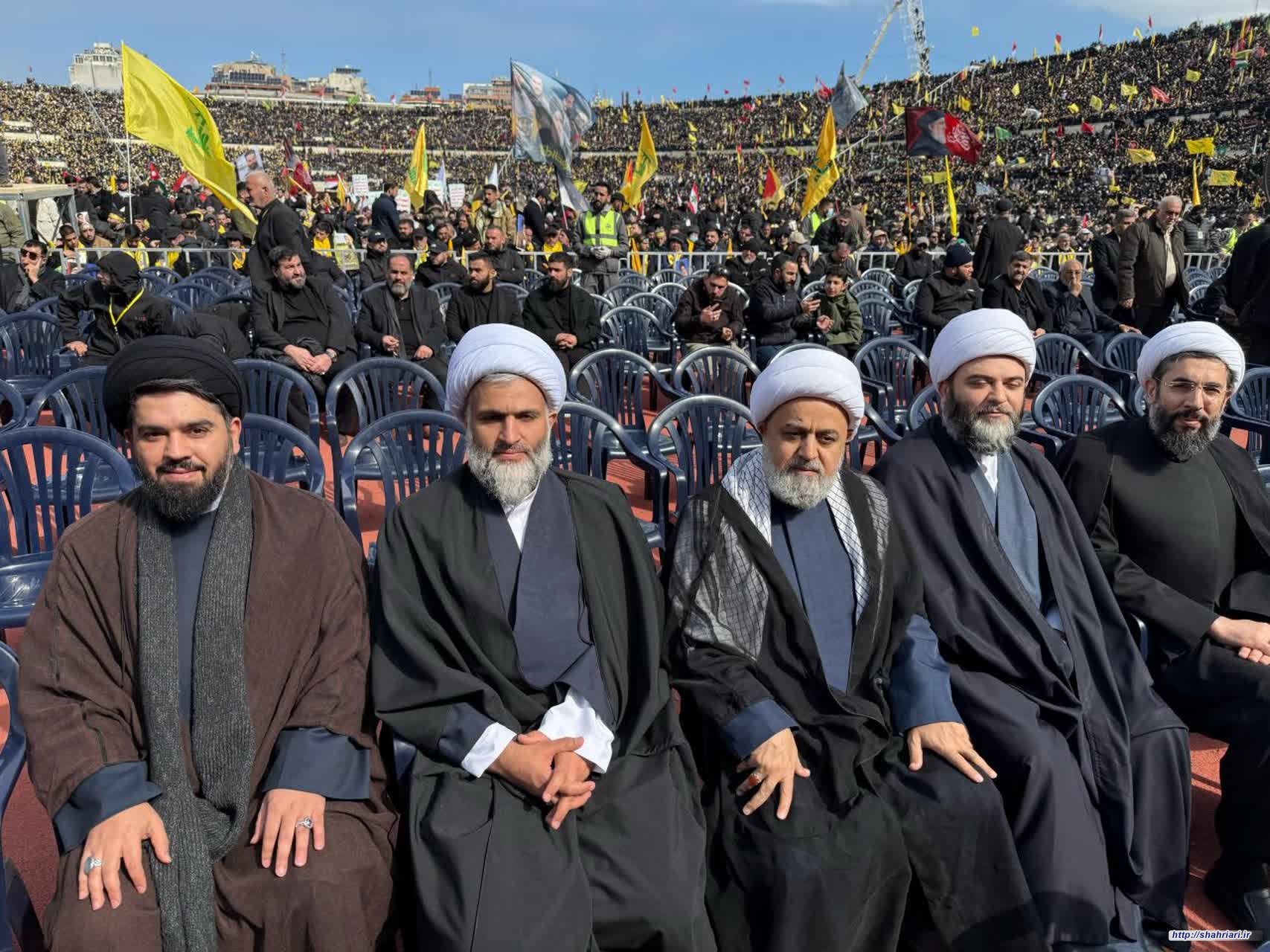 حضور دبیرکل مجمع جهانی تقریب مذاهب اسلامی در مراسم تشییع پیکر شهیدان سیدحسن نصرالله و سیدهاشم صفی الدین