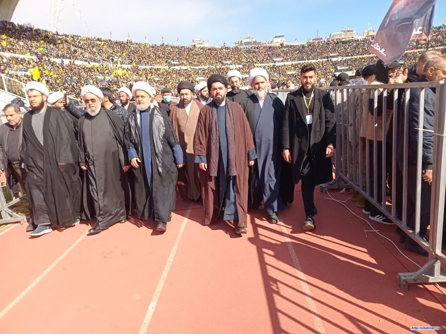 حضور دبیرکل مجمع جهانی تقریب مذاهب اسلامی در مراسم تشییع پیکر شهیدان سیدحسن نصرالله و سیدهاشم صفی الدین